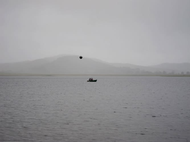 Lake Drawing Wind Performance Performance at Lake Ruthven, for Hica and Arts Catalyst