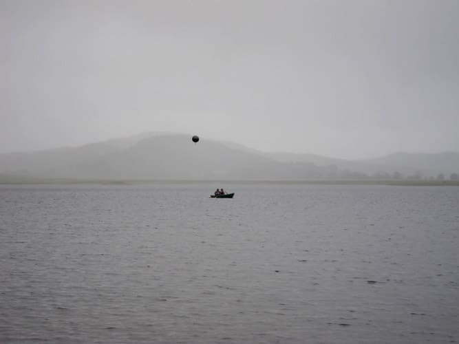 Performance at Lake Ruthven, for Hica and Arts Catalyst