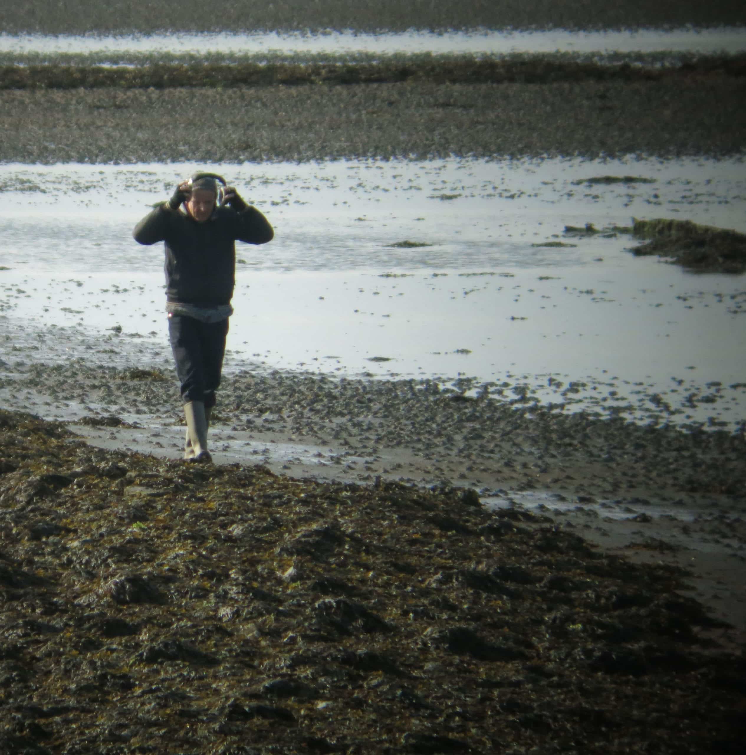 Ivar bij de wadpier op Terschelling